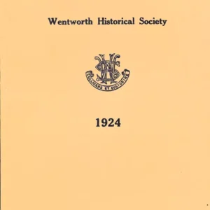 Papers and Records Wentworth Historical Society 1924